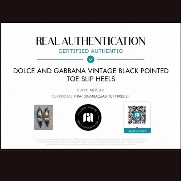 Vintage Dolce & Gabbana Black Pointed Toe Slip Heels - Picture 6 of 6